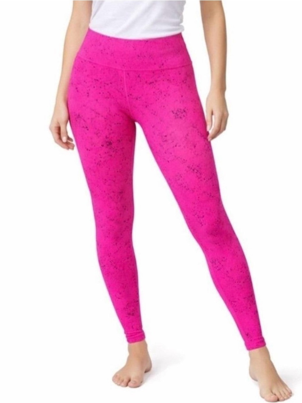 ZYIA Neon Pink Leggings with Gold Fleck size 4